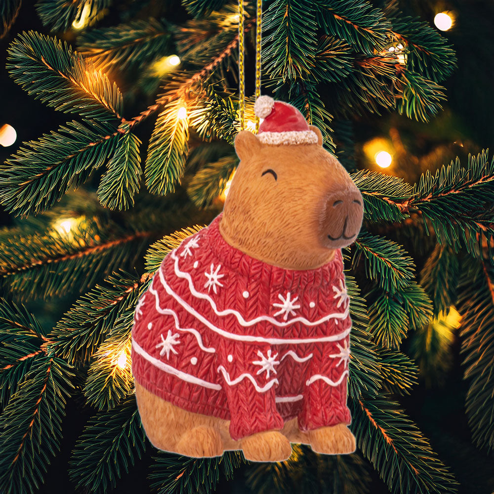 Christmas Capybara Hanging Decoration