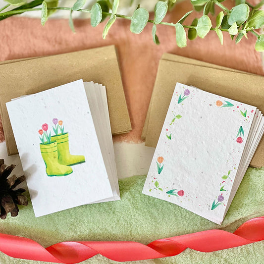 Gardening Glee Plantable Notecard Set