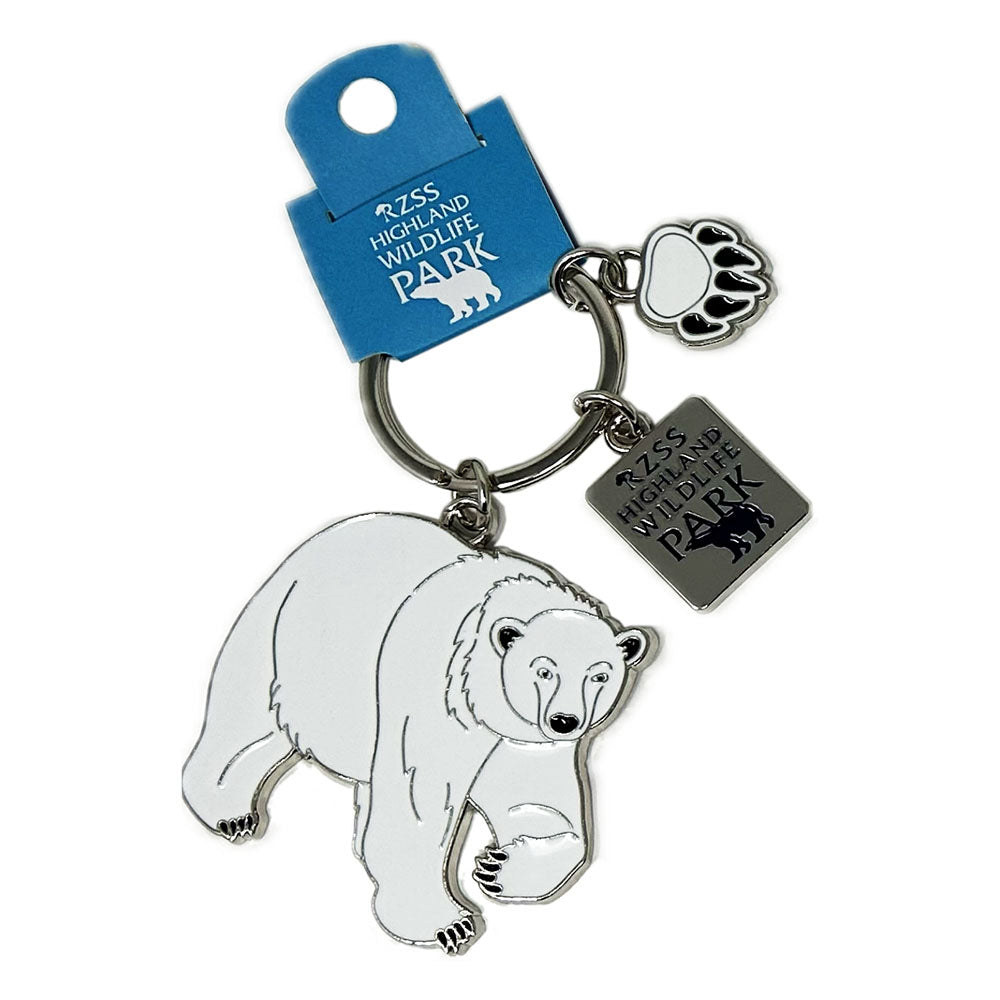 A range of high quality metal keyrings branded with the official Highland Wildlife Park logo.&nbsp;


Dimensions: 12 x 5cm.


Available in Polar Bear, Snow Leopard, Tiger &amp; Wolf.&nbsp;