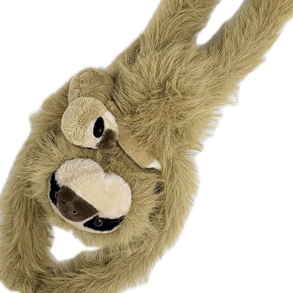 Hanging sloth with baby soft toy - 84cm