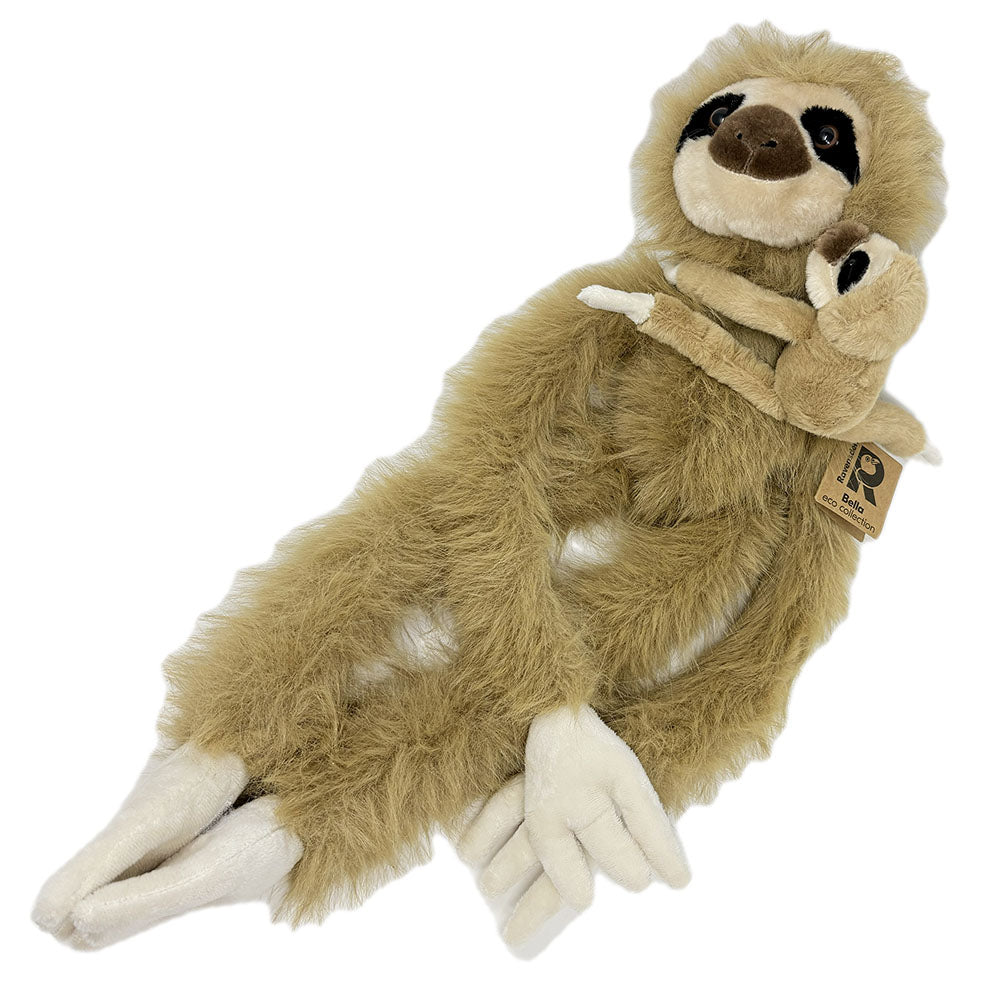 Hanging sloth with baby soft toy - 84cm