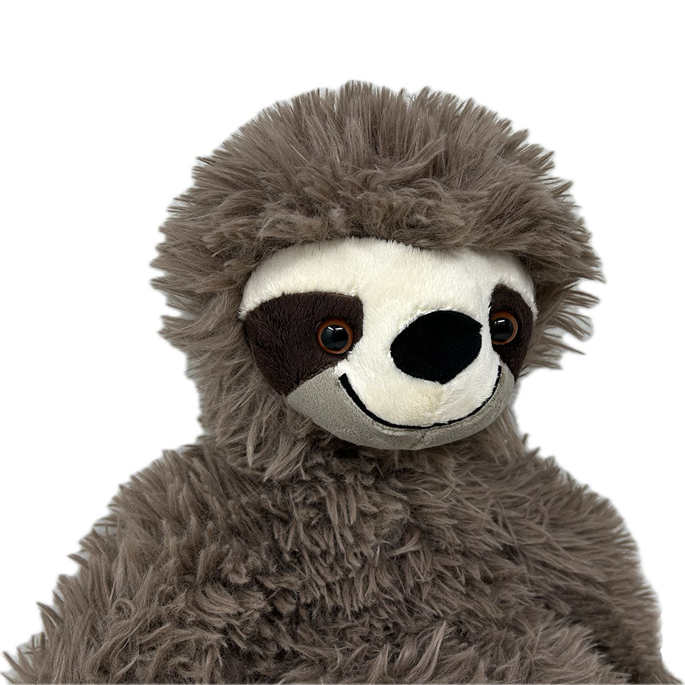 Get ready to snuggle up with our Sloth Snuggleluvs Soft Toy, measuring 38cm! With added weight and extra soft plush, this lovable sloth will provide the ultimate cuddling experience. Perfect for kids and adults alike. Don't wait, add this snuggly friend to your collection today!  Wipe Clean.