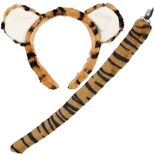 Transform into an adorable tiger with our Tiger Ears Headband &amp; Tail!

Stand out with this quirky accessory while unleashing your playful side. Perfect for costume parties or just having fun! Headband is 15cm in plush faux fur with flexible band. Tail is 50cm in length in full fluffy plush with a clip for attaching.

Wipe Clean Only