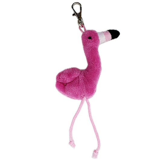 Flamingo tiny softies key ring