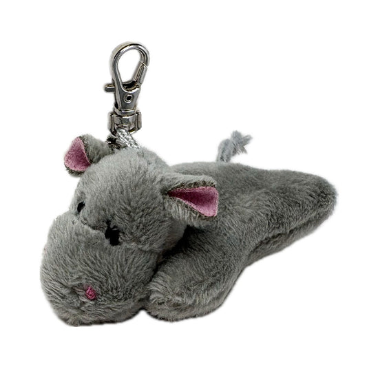Hippo tiny softies key ring