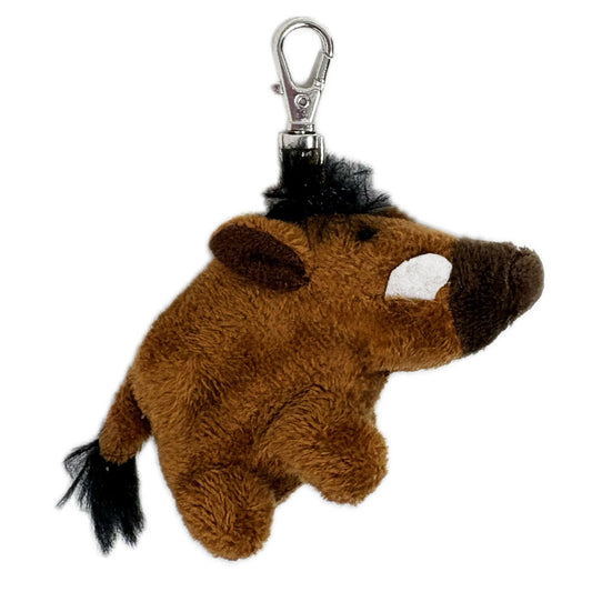 Wild boar tiny softies key ring