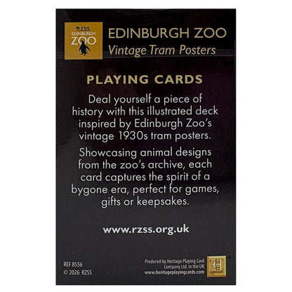 Edinburgh Zoo memories tram posters pack of playing cards