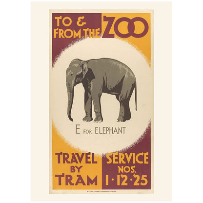 Edinburgh Zoo memories tram posters A4 collection (6 prints)