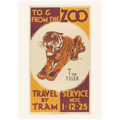 Edinburgh Zoo memories tram posters A4 collection (6 prints)