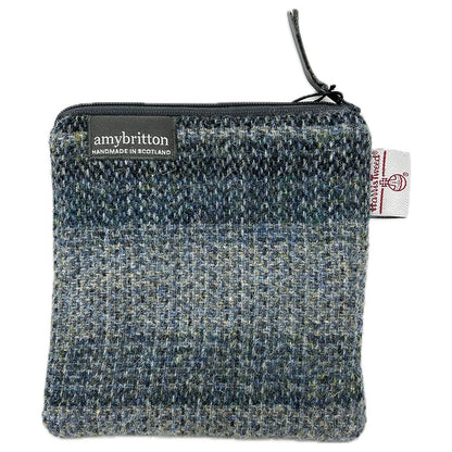 Snow Leopard Harris Tweed Large Square Purse