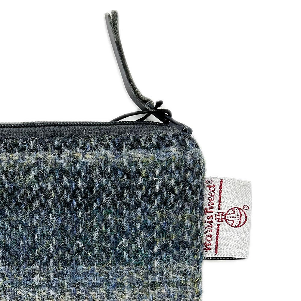 Snow Leopard Harris Tweed Large Square Purse