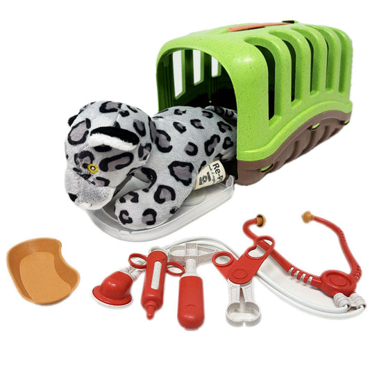 Every young animal lover will love looking after their very own wild animal with this snow leopard vet set.&nbsp;

The set contains vet tools, an animal carrier and a cuddly snow leopard soft toy.&nbsp;

Carrier Size: 20x14x15cm. Soft Toy Size: 15cm Approx.&nbsp;
