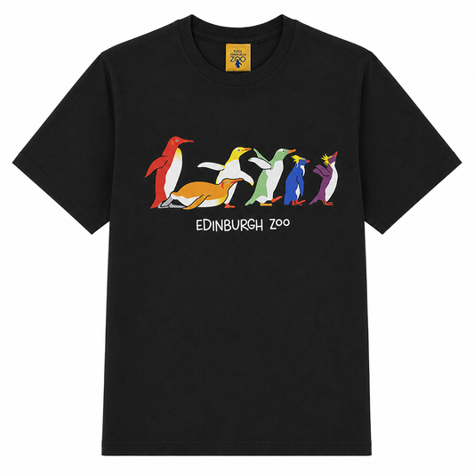 Edinburgh Zoo penguin waddle t-shirt - black