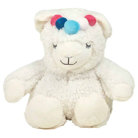 This fully microwaveable Llama soft toy is perfect to snuggle up to and provide that extra warmth and comfort during the cold winter evenings. The perfect gift for llama lovers.

Contains treated millet seeds and dried lavender.

Dimensions: Height 21cm, Width 14cm&nbsp;