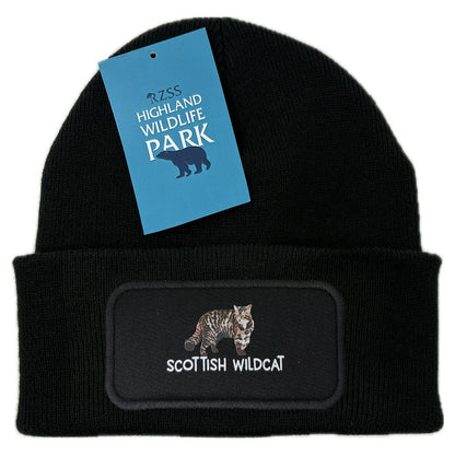 Highland Wildlife Park wildcat beanie - black