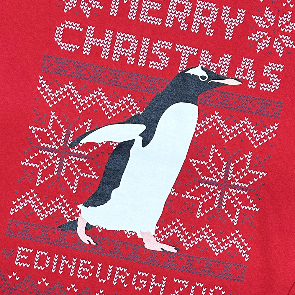 Edinburgh Zoo Gentoo Christmas Jumper - Red