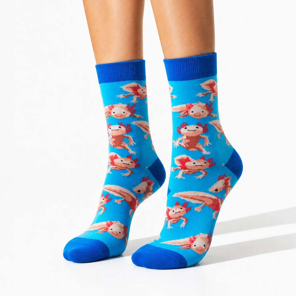 Socktopus axolotl socks - turquoise