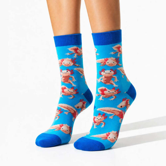 Socktopus axolotl socks - turquoise