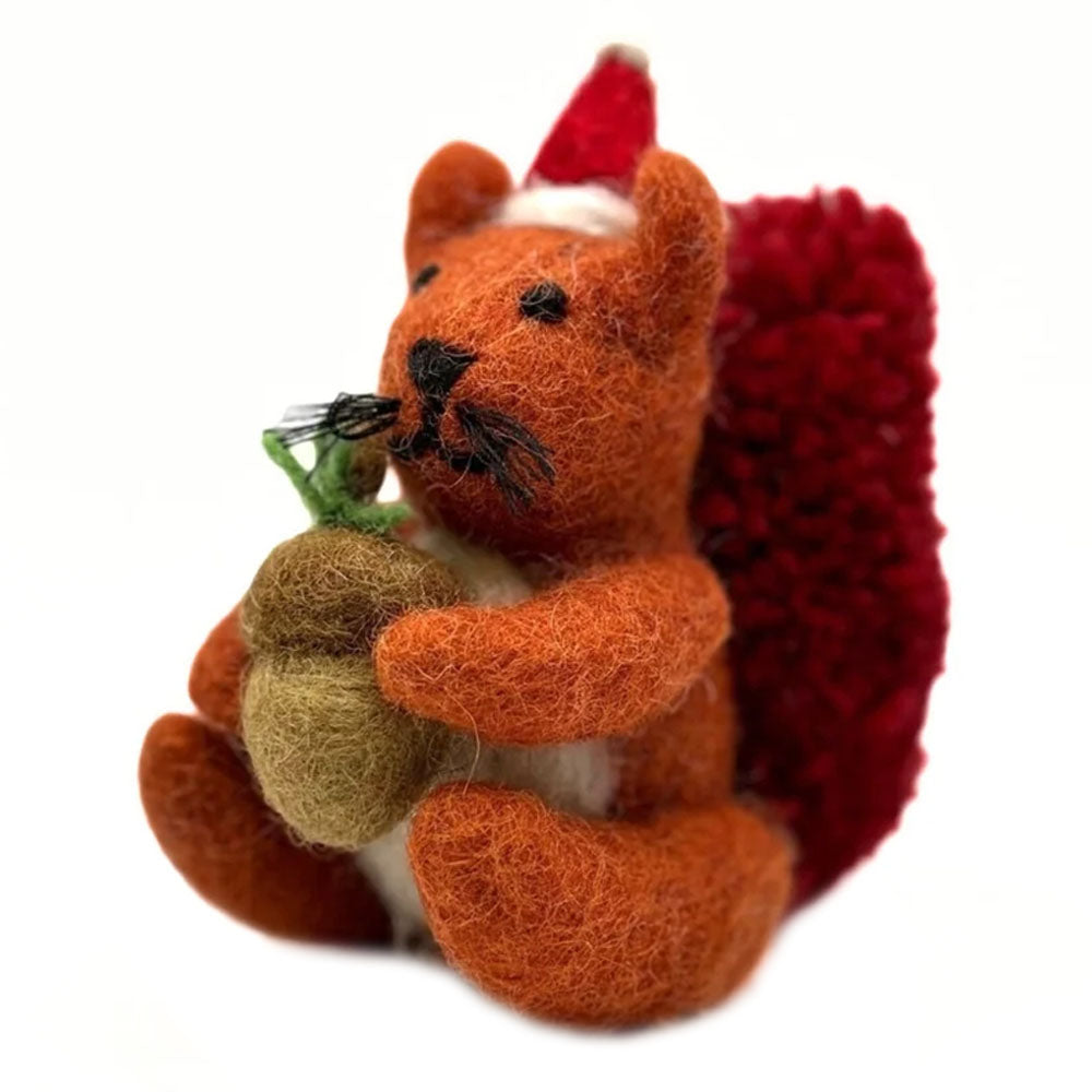 Felt squirrel hanging decoration
