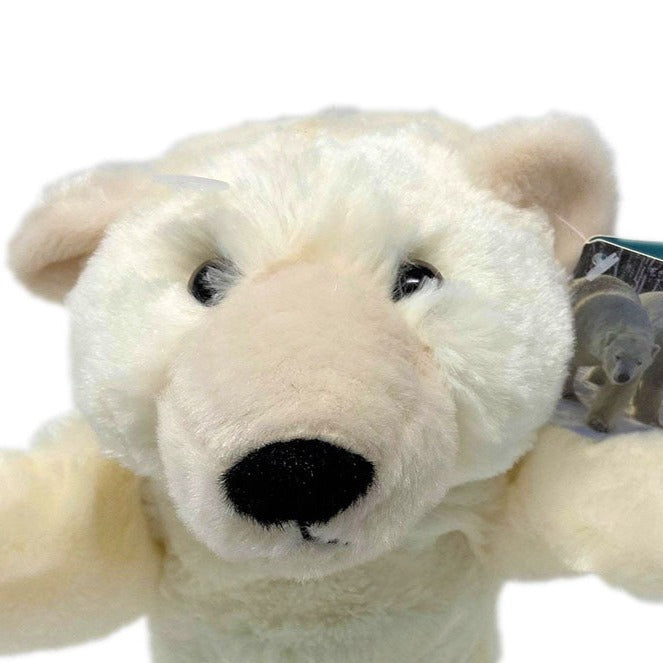 Highland Wildlife Park branded polar bear hand puppet from Ravensden. This soft hand puppet comes with a branded label and swing tag.   Height: 23cms. 