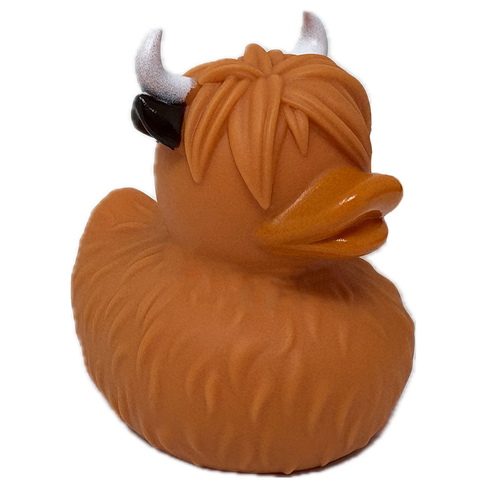 Highland Coo design rubber duck bath toy