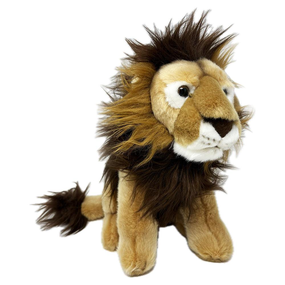 Lion soft toy, 28cm plush, made from recycled PET plastic bottles