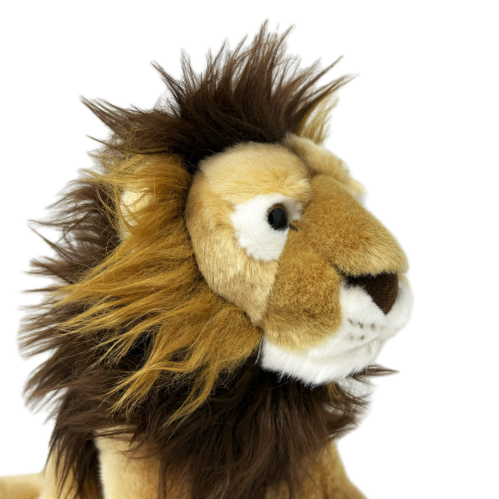 Lion soft toy, 28cm plush, made from recycled PET plastic bottles