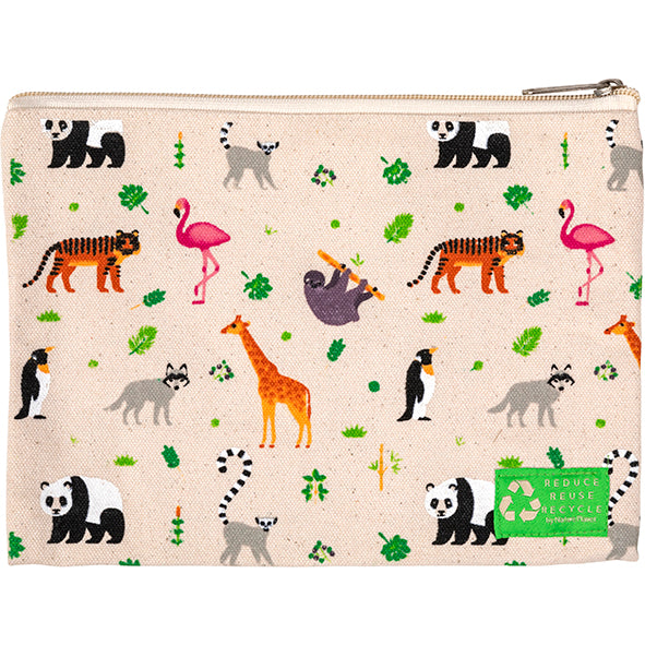 Made from 100% organic cotton with zipper closure. An Oeko cosmetics bag makes a great gift. Available in Penguin, Panda or Wildlife design. Price shown is per pouch.