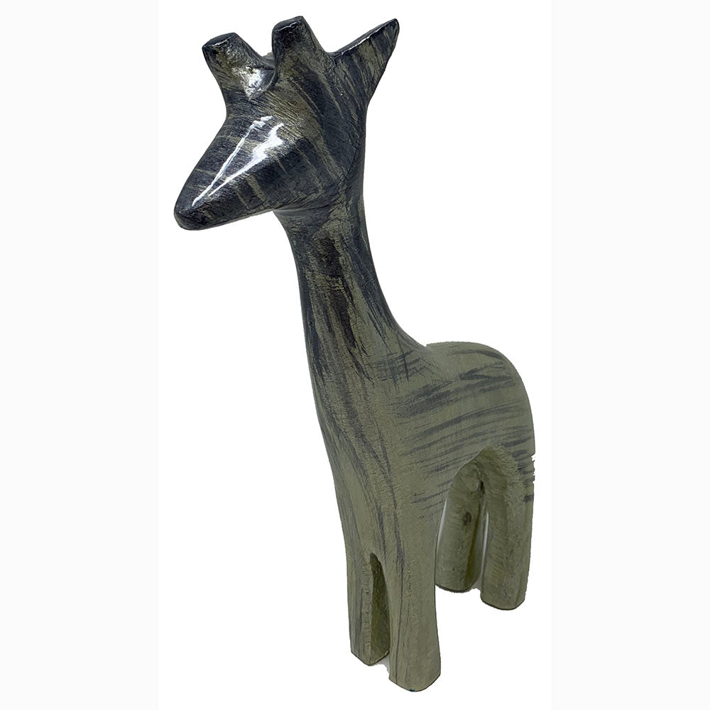 AluminArk Giraffe Brushed Silver Ornament