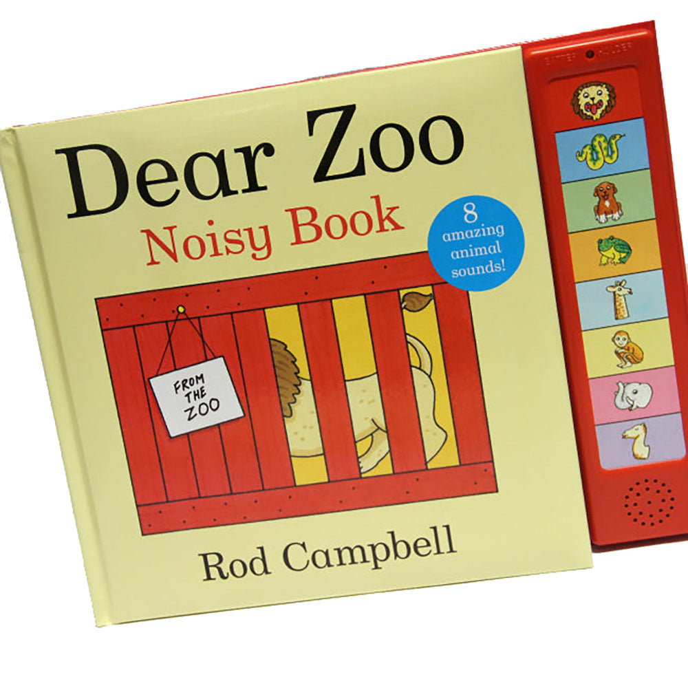 'I wrote to the zoo to send me a pet . . .'  This wonderful play-along sound book brings the classic story of DEAR ZOO a firm favourite with toddlers and parents alike, to noisy life. Lift the flaps and press the sound buttons to see what the zoo has sent: the perfect pet - in the end!  Written by Rod Campbell.  Hardback book  Dimensions: 310mm x 248mm
