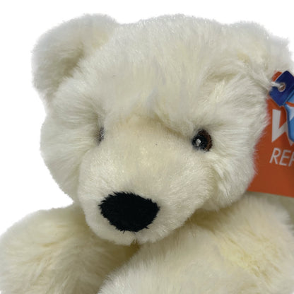 Wild Republic EcoKins Polar Bear soft, plush toy is 21cm long, manufactured and stuffed with 100% recycled PET materials. This beautiful and educational toy is environmentally friendly, made from 7 recycled water bottles and extremely huggable.  Hand wash.