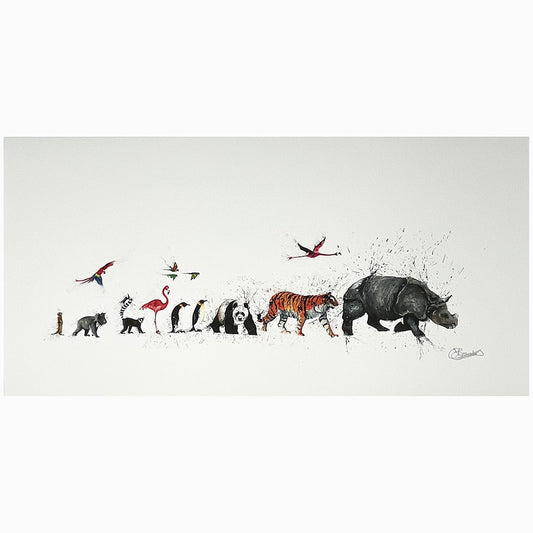 Parade Print by Clare Brownlow 30 x 60cm