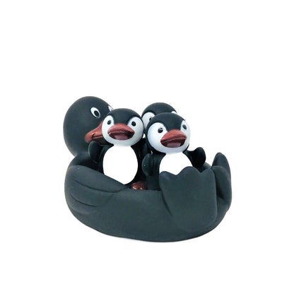 This penguin family bath toy set is a great gift to ensure a fun bath time! Comes complete with large penguin and three small.   Dimension: 20cm length. 