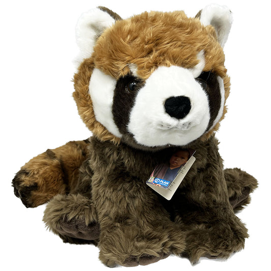 This XL red panda by Nature Planet is so soft and cuddly.  By purchasing this red panda you will be supporting an education project in Indonesia through Plan International.  The red panda toy stands approximately 40cm tall.