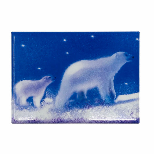 Looking for a way to brighten up the fridge? This colourful Ann Vastano polar bear magnet is a must for any animal lover.   Dimensions: 9cm x 6.5cm