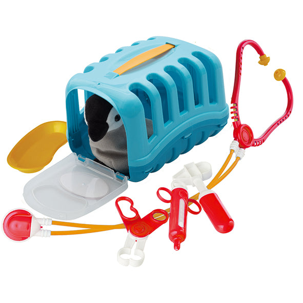 Every young animal lover will love looking after their very own penguin with this Penguin Vet Set!   The set contains vet tools, an animal carrier and a cuddly penguin soft toy.   Carrier Size: 20x14x15cm. Soft Toy Size: 15cm Approx. 